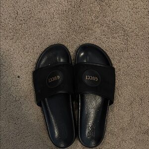 Gucci Black Slide Sandals